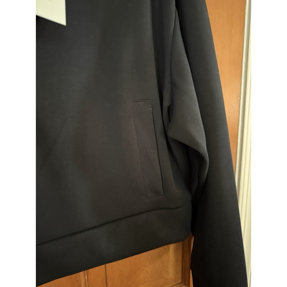 Women's A New Day Black Sandwash Cropped Full-Zip Sweatshirt Jacket Size XL - Picture 5 of 6